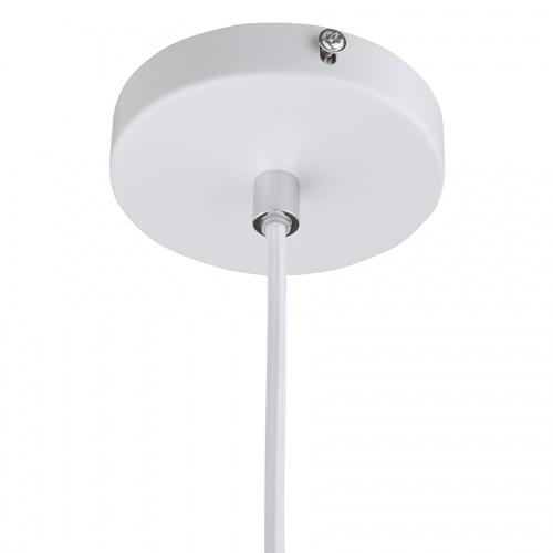 Лампа подвесная ball, белая матовая, белый шнур фото 4