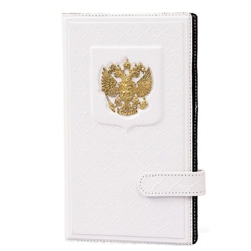 Визитница настольная «Россия с гербом» белая фото 2