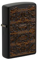 Зажигалка Zippo Circuit Pattern, покрытие Black Matte, латунь/сталь, черная, матовая, 38x13x57 мм