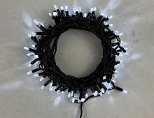 Светодиодная гирлянда Quality Light Cap 100 холодных белых LED, холодное мерцание, 10 м, черный ПВХ, соединяемая, IP65, BEAUTY LED
