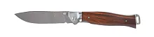 Нож Stinger, 106 мм, рукоять: сталь/дерево, серебр.-корич., картонная коробка