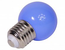 Декоративные LED"-лампы" (3 диода) в виде шара, 45 мм, цоколь Е27, 1 Вт, разные цвета,