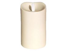 Электрическая свеча-столбик "Уличная", слоновая кость, тёплый белый LED-огонь колышущийся, Peha Magic