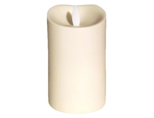 Электрическая свеча-столбик "Уличная", слоновая кость, тёплый белый LED-огонь колышущийся, Peha Magic