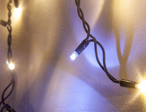 Светодиодная бахрома Legoled 3.1*0.5 м, LED лампы, белый КАУЧУК, холодное белое мерцание, соединяемая, IP54, Laitcom фото 3