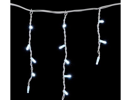 Светодиодная бахрома Legoled 3.2*0.9 м, 168 холодных LED-огней, холодное мерцание, белый КАУЧУК, соединяемая, IP65, BEAUTY LED фото 2