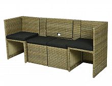 Мебель для балкона и лоджии "Цюрих", искусственный ротанг, 59x110x80 см, Kaemingk