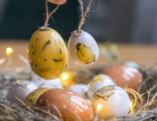 Декоративные пасхальные яйца ВОЗДУШНАЯ ПАСТЕЛЬ, 3-6 см (упаковка 12 шт.), Kaemingk фото 4