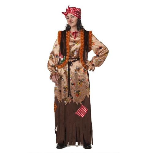 Карнавальный костюм Баба-Яга с маскарадными принадлежностями, размер 48-50, Батик