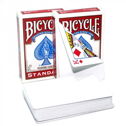 Карты "Bicycle Blank Back Standard Face red/blue" фото 2