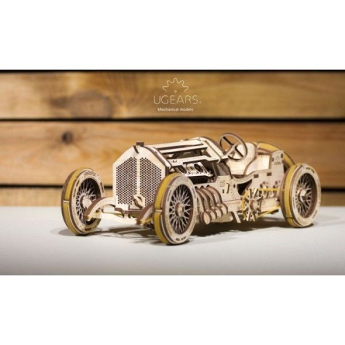 Конструктор 3D-пазл Ugears - Спорткар U-9 гран-при фото 4