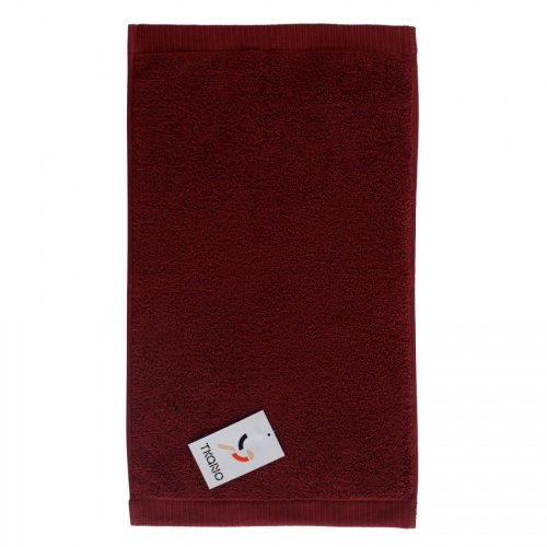 Полотенце для рук бордового цвета essential 50х90 фото 5