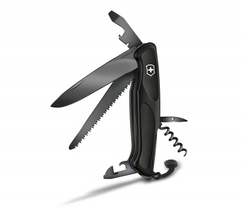 Нож Victorinox RangerGrip 55, 130 мм, 12 функций, черный фото 6
