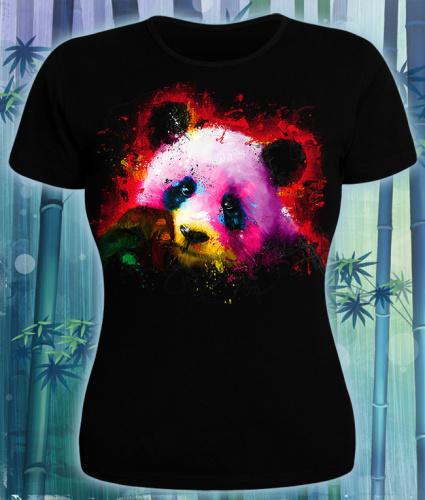 Женская футболка"Fluro Panda"