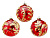Набор стеклянных елочных шаров БЕЛЕЦЦА ПРЕЦИОЗА, красный, 10 см (упаковка 6 шт.), EDG