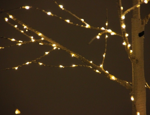 Светящееся дерево БЕРЁЗКА, тёплые белые микро LED-огни, уличное, Kaemingk фото 4