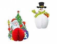 Набор бумажных игрушек "Санта и снеговичок", 20-25 см (упаковка 2 шт.), Koopman International