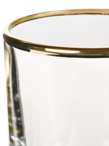 Набор из 6-ти рюмок для водки с золотой обводкой с накладкой "Скорпион" латунь, упаковка пейсли, ложемент,шелк фото 3