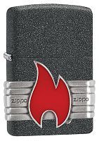 Зажигалка Zippo Classic с покрытием Iron Stone, латунь/сталь, серая, матовая, 36x12x56 мм