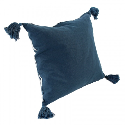 Чехол для подушки с кисточками traffic, серо-синего цвета cuts&pieces 45х45 фото 11