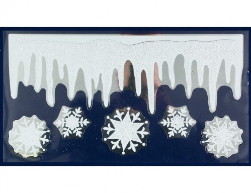 Набор наклеек "Сосульки и снежинки", фетр, 24х44.5 см, Peha Magic фото 2