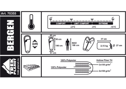 Спальный мешок Trek Planet Bergen 70355 фото 6