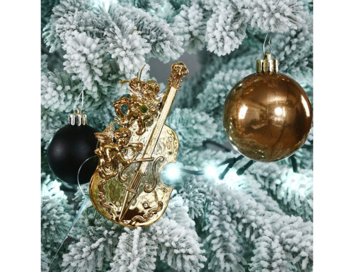 Искусственная елка с гирляндой и игрушками Финская: Christmas Jazz заснеженная 210 см, 700 холодных белых LED, контроллер, ЛИТАЯ 100%, Winter Deco в интернет-магазине VsemPodarok.com фото 7