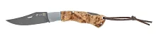 Нож складной Stinger, клинок 92 мм, рукоять: сталь/дерево, серебристо-коричневый