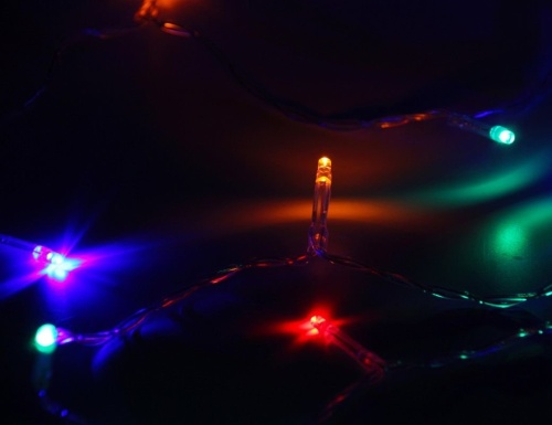 Гирлянда "Цветные капельки", разноцветные LED-огни, прозрачный провод, батарейки, Koopman International фото 3