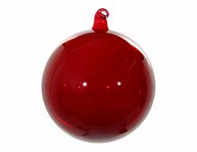 Набор стеклянных ёлочных шаров "Клюквенный пунш", красный, 10 см (4 шт.), SHISHI