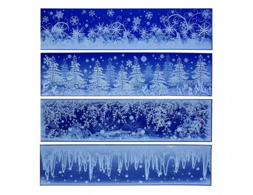 Стикер-бордюр для декорирования окна "Снежные веточки", 64х15 см, Koopman International фото 2