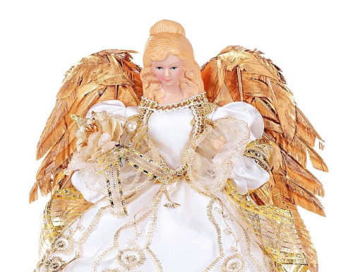 Декоративная фигура ЗЛАТОКРЫЛЙ АНГЕЛ средний, фарфор, 31 см, Goodwill фото 2