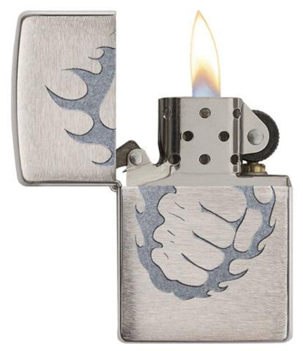 Зажигалка ZIPPO Classic с покрытием Brushed Chrome, латунь/сталь, серебристая, матовая, 36x12x56 мм, 29428 фото 3