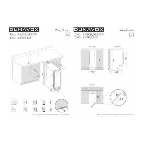Винный шкаф Dunavox DAU 17.58 DB фото 3
