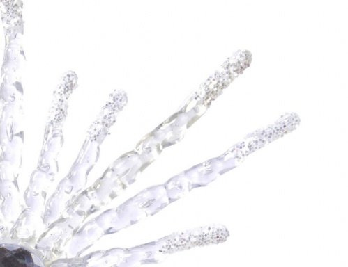 Елочная игрушка Снежинка "Ледяная звёздочка", акрил, прозрачно-белая, 15 см, Kaemingk фото 2