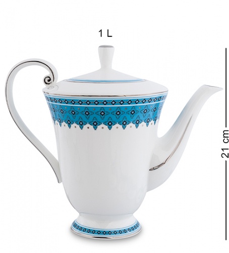 Чайный сервиз "Византия" (Band-E-Rumi Pavone) из 22 предметов, на 6 персон, артикул JK-192 фото 2