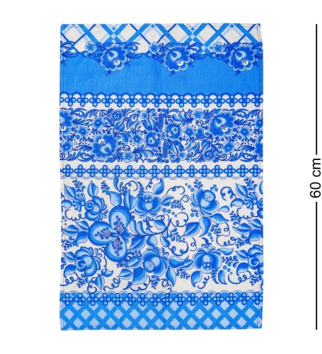 ТК-239 Набор 4 пр. «Фартук, рукавица, прихватка, полотенце» (лен, синий) фото 10