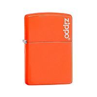 Зажигалка ZIPPO Classic с покрытием Neon Orange, латунь/сталь, оранжевая с логотипом, 36x12x56 мм, 28888ZL