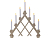 Светильник-горка рождественский RUT (светло-серый) на 7 свечей, 43х53 см, STAR trading