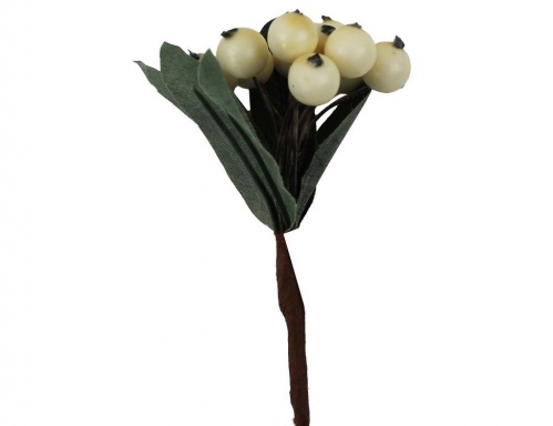 Декоративная ветка "Белые ягоды", 21 см, Hogewoning