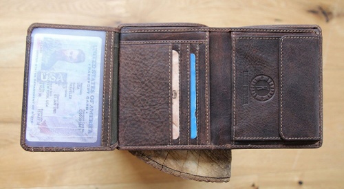 Бумажник Klondike Eric, коричневый, 10x12 см фото 13