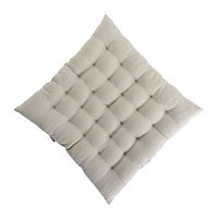 Стеганая подушка на стул из умягченного льна бежевого цвета Essential 40х40