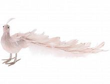 Украшение "Розовый павлин", перо, 35х15х15 см, Koopman International