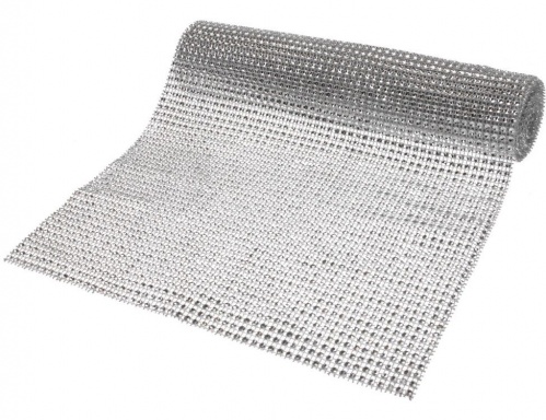 Дорожка для украшения стола "Стразовое сияние", серебряная, 25х200 см, Koopman International