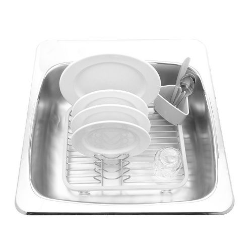 Сушилка для посуды с поддоном sinkin белый-никель, 330065-670 фото 3