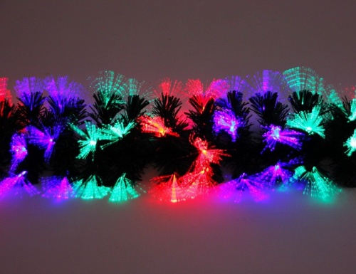 Оптиковолоконная гирлянда ЗИМНЯЯ РАДУГА, зелёная, разноцветные светодиоды, 200 см, Edelman, Luca фото 5