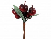 Декоративная веточка "Яблочки" бордовые, 35 см, Hogewoning
