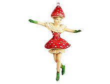 Ёлочная игрушка ГРИБНОЙ КАРНАВАЛ (танцовщица в сапожках), полистоун, 12.5 см, Goodwill
