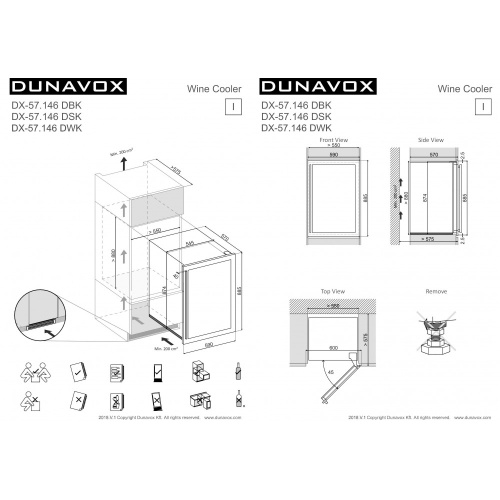 Винный шкаф Dunavox DX-57.146DBK фото 5