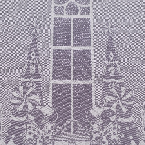 Дорожка из хлопка фиолетово-серого цвета с рисунком Щелкунчик, new year essential, 53х150см фото 4